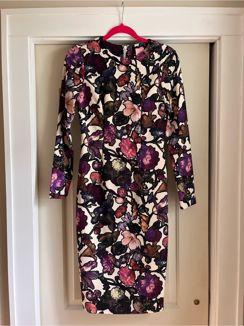 Cynthia Rowley Midi Dress with Bold Purple Floral Print